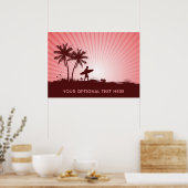 ビーチサーファーカスタム文字ポスター ポスター (キッチン)