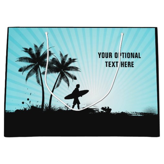 ビーチサーファーカスタム文字大抱き枕 ラージペーパーバッグ (正面)