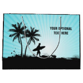 ビーチサーファーカスタム文字大抱き枕 ラージペーパーバッグ (裏面)