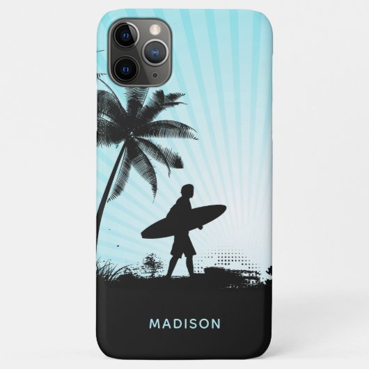 ビーチサーファー名前をカスタムするの電話ケース Case-Mate iPhoneケース (裏面)