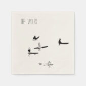 ビーチサーフィンウェディングコクテールナプキン スタンダードカクテルナプキン (正面)