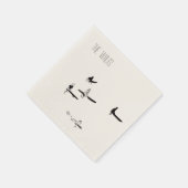 ビーチサーフィンウェディングコクテールナプキン スタンダードカクテルナプキン (角)