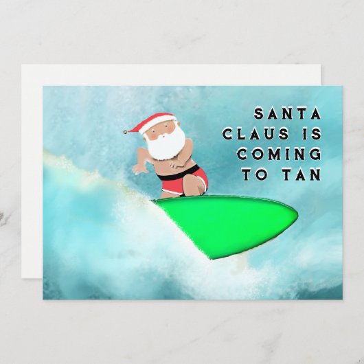 ビーチサーフィンクリスマス シーズンカード (正面/裏面)