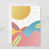 ビーチサーフィンパーティーサン誕生日招待状 招待状 (裏面)