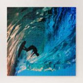 ビーチサーフィンビッグウェーブライド ジグソーパズル (横)