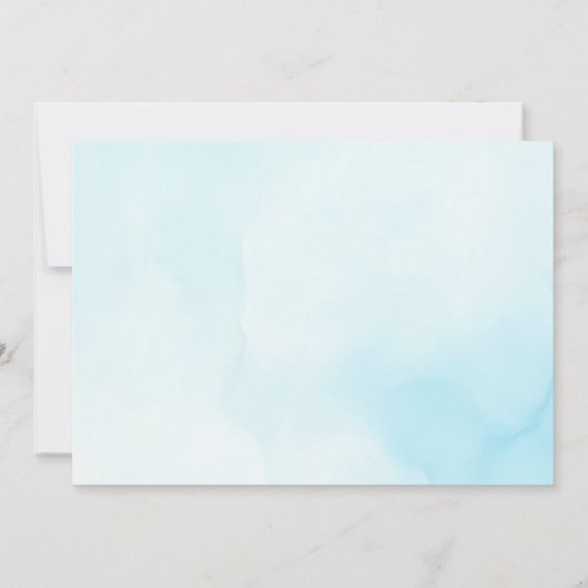 ビーチサーフィンベビーシャワー写真 招待状 (裏面)