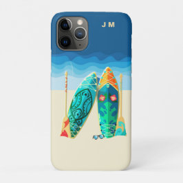 ビーチサーフィンモノグラムiPhone/iPadケース iPhone 11 Proケース