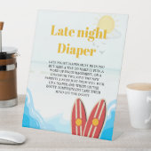 ビーチサーフィン深夜おむつベビーシャワー標識 台座サイン (インサイチュ)