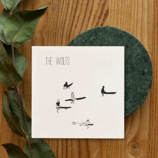 ビーチサーフィン結婚ズカクテルナプキン スタンダードカクテルナプキン