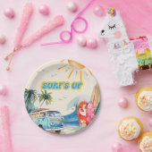 ビーチサーフィン誕生日パーティー紙プレート ペーパープレート (パーティー)
