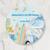 ビーチサーフィン誕生日パーティー フェイバータグ (正面)