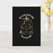 ビーチサーフィン カード (黄色い花)