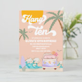 ビーチサーフバースデーパーティー招待状 招待状 (スタンド正面)