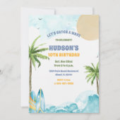 ビーチサーフバースデーパーティー招待状 招待状 (正面)