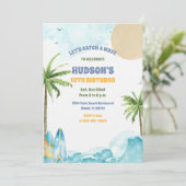 ビーチサーフバースデーパーティー招待状 招待状 (スタンド正面)