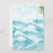 ビーチサーフバースデーパーティー招待状 招待状 (裏面)