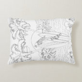 ビーチサーフボードアダルトカラーリングピロー アクセントクッション (正面)