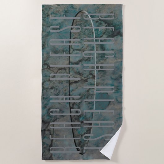 ビーチサーフボードインプレッション ビーチタオル (正面)