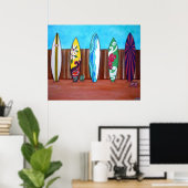 ビーチサーフボードポスター ポスター (ホームオフィス)