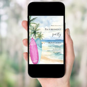 ビーチサーフボード熱帯定年パーティー 招待状