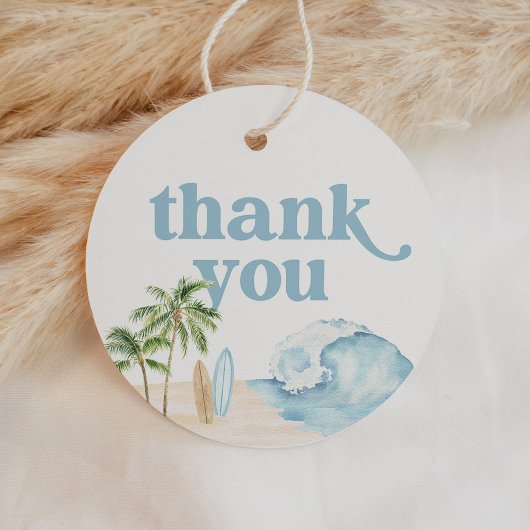 ビーチサーフ誕生日メッセージカード フェイバータグ