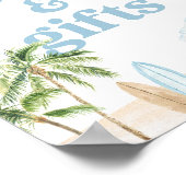 ビーチサーフ誕生日書籍とギフトサイン ポスター (角)