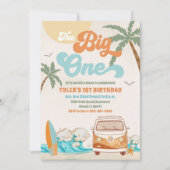 ビーチサーフ1歳誕生日招待状 招待状 (正面)