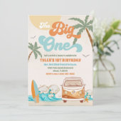 ビーチサーフ1歳誕生日招待状 招待状 (スタンド正面)