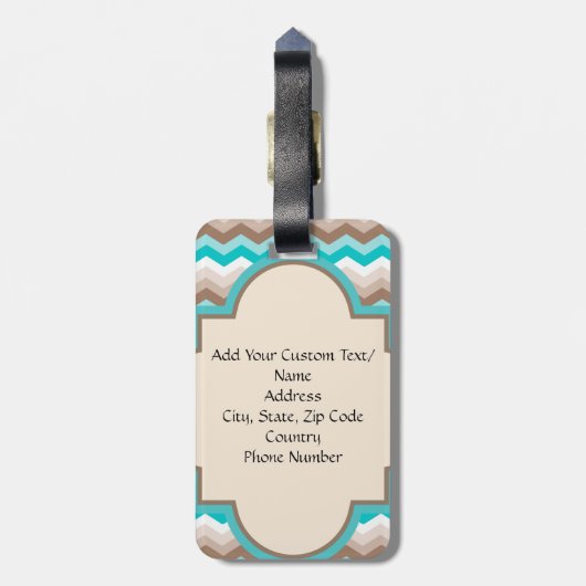 ビーチシェブロンジグザグモノグラム ラゲッジタグ (裏面縦)