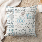 ビーチシェルシーサンドブルー クッション (ブランケット)