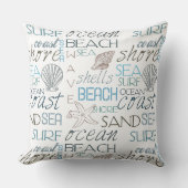 ビーチシェルシーサンドブルー クッション (正面)