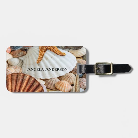 ビーチシェルスターフィッシュ荷物タグ ラゲッジタグ (正面横)