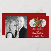ビーチシェルスワッグトロピカルクリスマスフォトカード シーズンカード (正面/裏面)