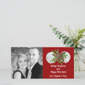 ビーチシェルスワッグトロピカルクリスマスフォトカード シーズンカード (スタンド正面)