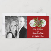 ビーチシェルスワッグトロピカルクリスマスフォトカード シーズンカード (正面)