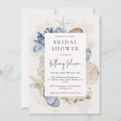 ビーチシェルズサンゴブライダルシャワー 招待状 (正面)