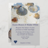 ビーチシェルテーマ結婚式招待状 招待状 (正面/裏面)