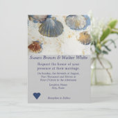 ビーチシェルテーマ結婚式招待状 招待状 (スタンド正面)