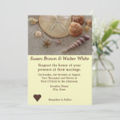 ビーチシェルテーマ結婚式招待状 招待状 (スタンド正面)