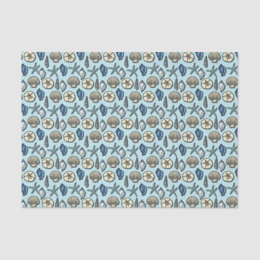 ビーチシェルヒトデ航海の海海模様 薄葉紙 (正面)