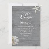 ビーチシェルリタイアメントパーティの招待状 招待状 (正面)