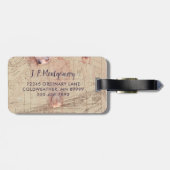 ビーチシェルヴィンテージフロリダマップコラージュ ラゲッジタグ (裏面横)