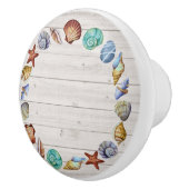 ビーチシェル円ドロワーノブ暗いバージョン セラミックノブ (右)