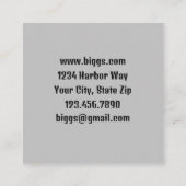 ビーチシェル海シーサイドギフトショップ スクエア名刺 (裏面)