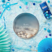 ビーチシェル&パールジュエリーエレガントブライダルシャワー ペーパープレート (パーティー)