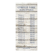 ビーチシックなウッド航海のネイビーブルーいかり ラックカード (裏面)