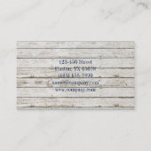 ビーチシックなドリフトウッド航海のブルーシーシェル 名刺 (裏面)