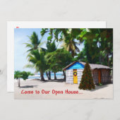 ビーチシャックアンダーザパームスアットクリスマス 招待状 (正面/裏面)