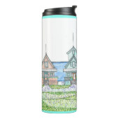 ビーチシャックライフ1、サーマルタンブラー、シアン タンブラー (回転左)