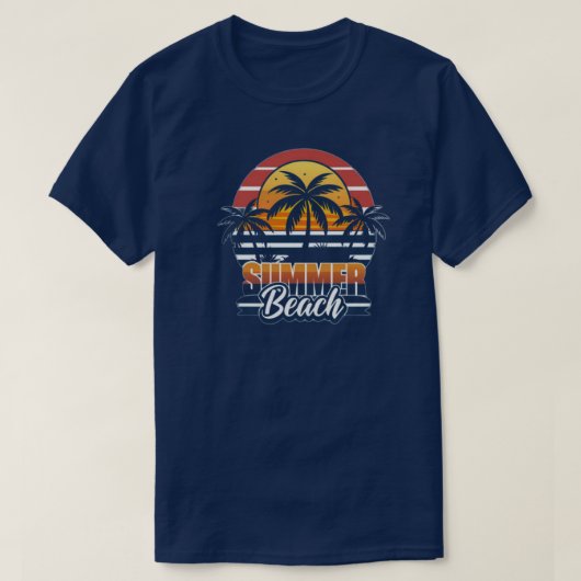 ビーチシャツの夏の時間 Tシャツ (デザイン正面)
